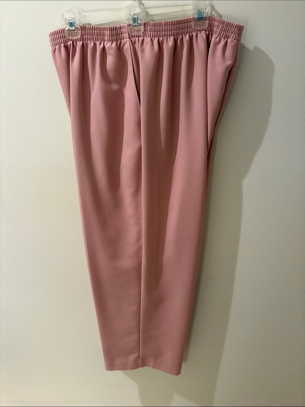 Alfred Dunner Pink Elastic Waist Trousers